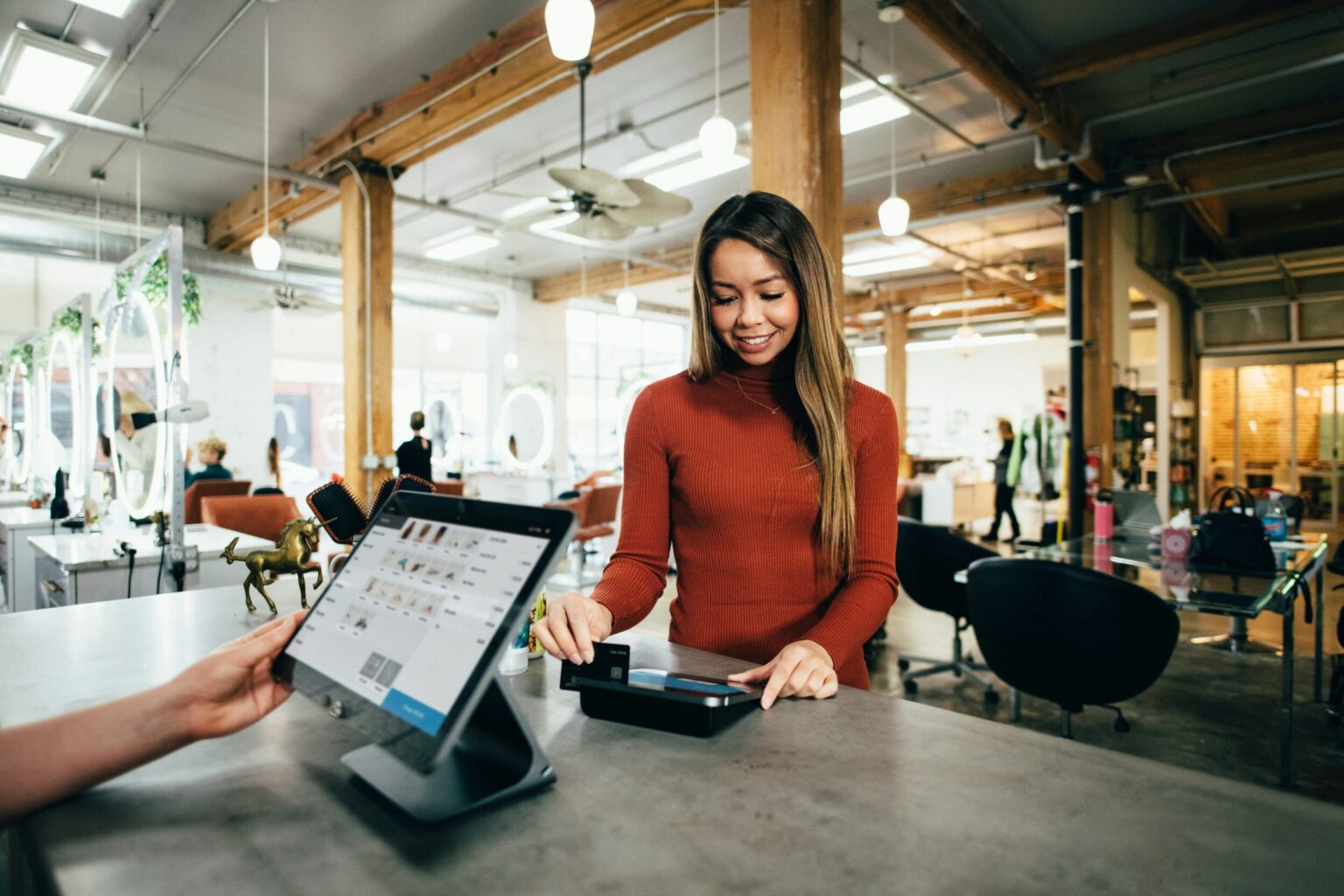 a person holding a tablet
